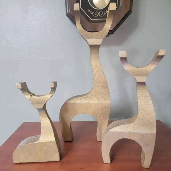 None Holiday Reindeer Set Of Three Poshmark